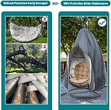 Emwel Hanging Chair Cover 190x115cm Egg Swing Outdoor Waterproof Dustproof view 4