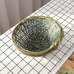 YAHUAN Woven Wicker Basket with Folding