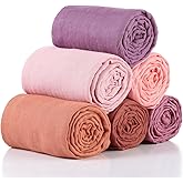 47 x 47 Inches Muslin Swaddle Blankets Cotton Newborn Receiving Blankets Breathable Colorful Baby Swaddle Soft Baby Registry Essentials Gift for Unisex Boy Girl(Classic Colors)