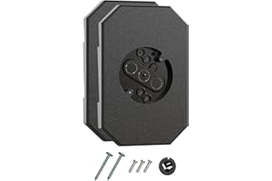 CIXIAOR Siding Light Mounting Block, 8141DBL Black Outdoor Mounting Plate kit with Built-in Electrical Box, Vinyl Siding Block for 1/2 inch Double, 2 Pack