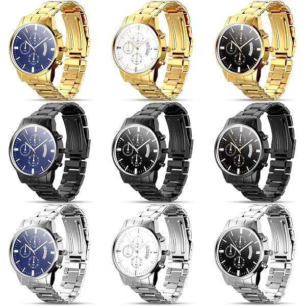 Amazon.com: TANEMUDO 28 Pcs Assorted Platinum Watch Sets for  display picture 2