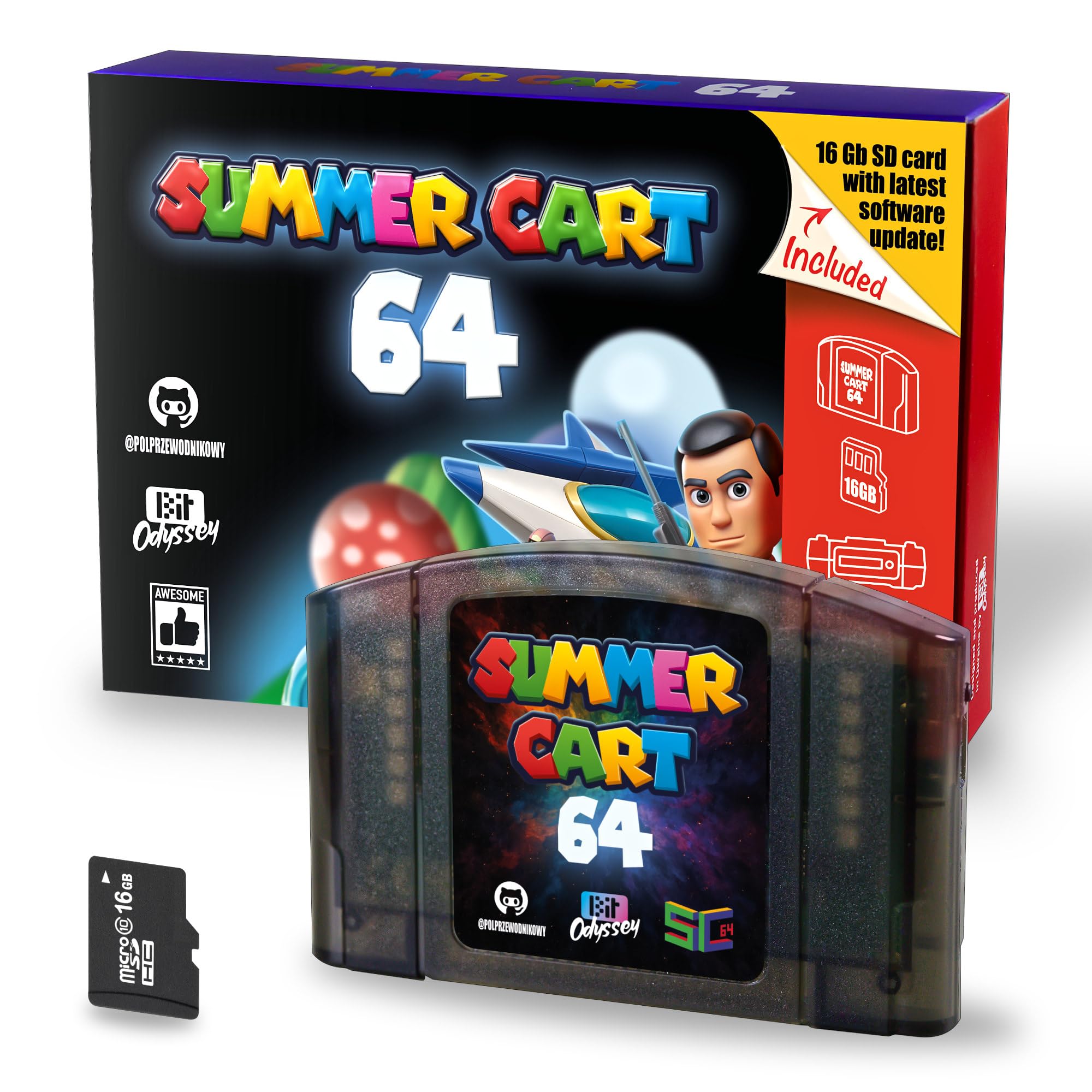 Summer Cart 64 – Open Source N64 Flash Cartridge | 64DD Compatible + 32GB SD Card | Legacy Collector’s Edition