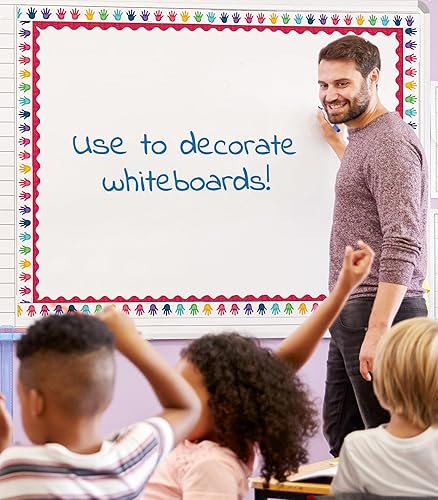 Carson Dellosa Colorful Stripes Classroom Border - 36 Feet Rolled Straight Bulletin Board Decor