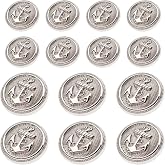 14pcs Metal Silver Blazer Buttons Men Buttons for Suit Uniform Jacket | 14pcs Metal Silver Blazer Buttons Set 18mm 23mm Buttons for Suit Coat Uniform Jacket Blazer Buttons for Men Suits Buttons