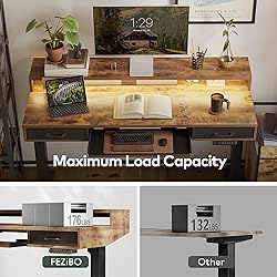 FEZIBO 48 x 24 Inch Height Adjustable Electric
