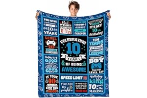 INXENG 10 Year Old Boy Gifts, Birthday Gifts for 10 Year Old Boys, 10 Year Old Boy Birthday Gifts Ideas, Boy Blanket 40 x 50 Inches Throw Blankets for Boys, 10th Birthday Decorations for Boys