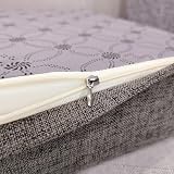 SINCERE Custom Bench Cushion, Indoor Bay Window Seat, Gray Foam Topper view 2
