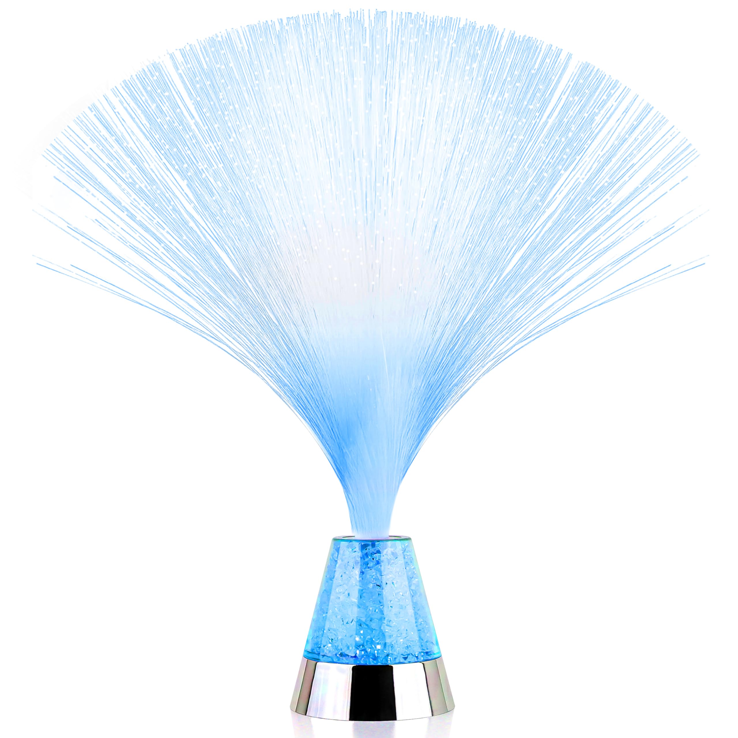 The Glowhouse Fibre Optic Ice Crystal Lamp - 13.5" Brand Premium (Blue) - Batteries Included