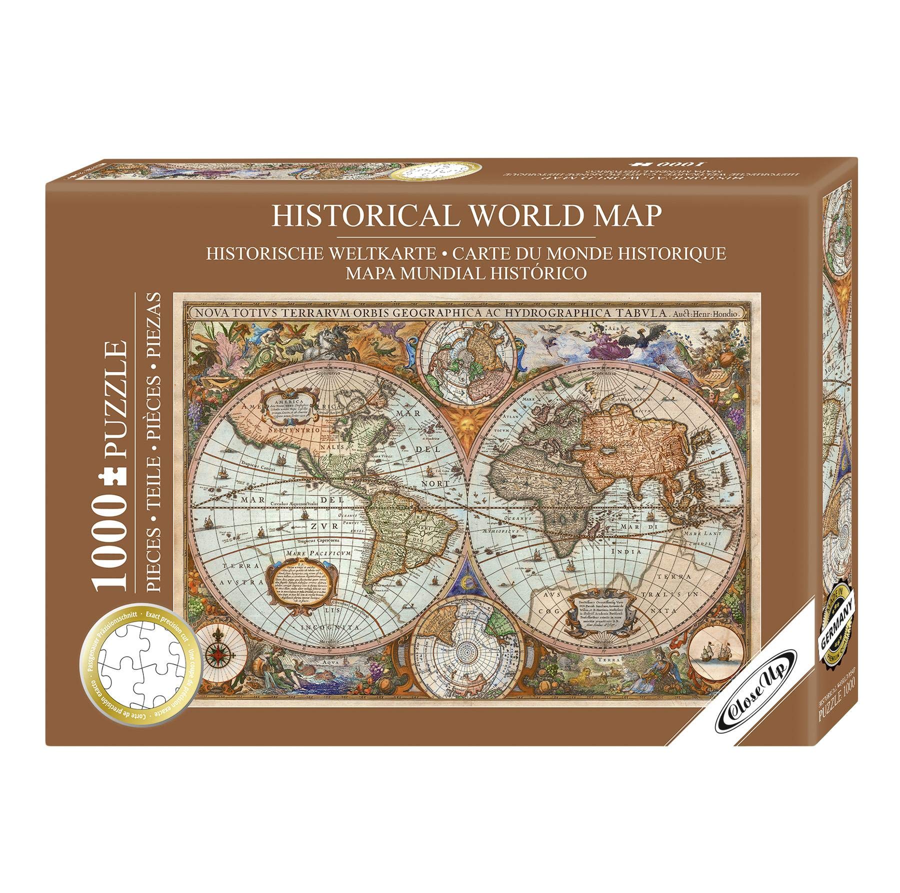 Historical World Map Puzzle 1000 pieces - Aimee Stewart- 68 x 48 cm - made in Germany, special puzzle cardboard