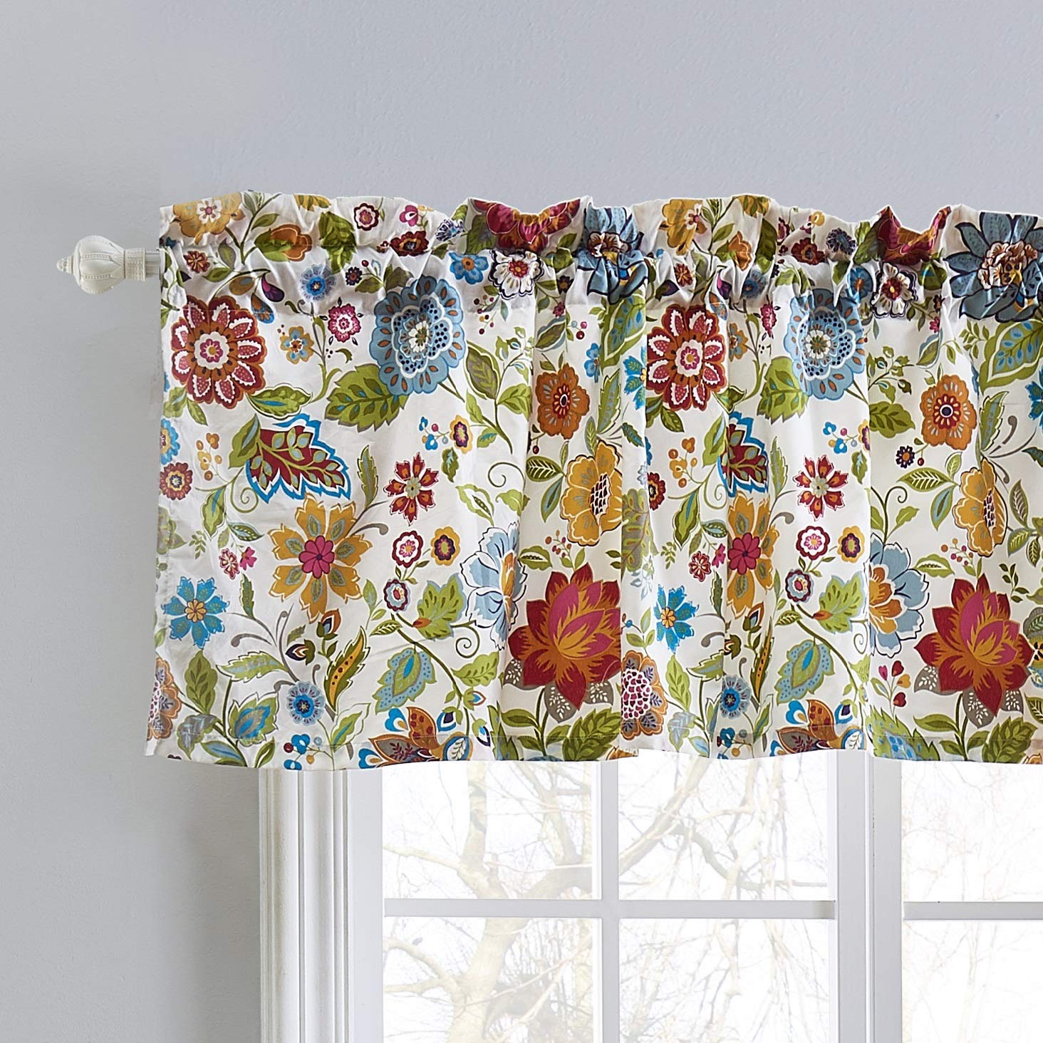 Greenland Home Astoria Window Valance, 84x19,White — image 1