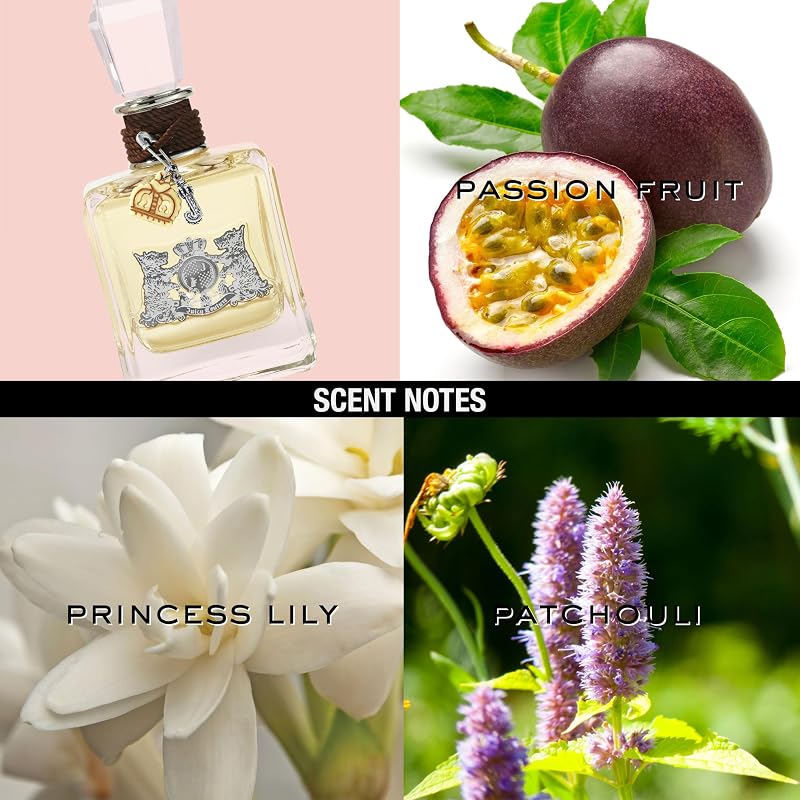 - Juicy Couture Eau de Parfum, Dolce Profumo Floreale da Donna, con Note Fresche Tipo Anguria e Mandarino e Una Base Calda di Vaniglia e Patchouli, 100 ml