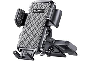 GUANDA TECHNOLOGIES CO., LTD. CD Phone Mount, Upgraded Car Phone Holder [Thick Cases Friendly], 360° Adjustable Universal Phone Mount for Car CD Slot Mount for iPhone & Android Cell Phones (Black)