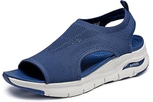 Skechers Women's Arch Fit - City Catch Womens Knit Slip-On Sandals