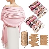 Cutecrop 12 Sets Wedding Pashmina Shawls Wraps Gift for Guests Elegant Bridal Bridesmaid Winter Wedding Party Favors