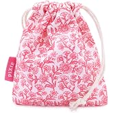 Pixie Menstrual Cup Storage Bag Case - 100% Organic Cotton Reusable Holder for Period Cups, Discs, and Kegel Balls - Store After Using Sterilizer or Wash - Container to Keep Menstrual Cup Cleaner