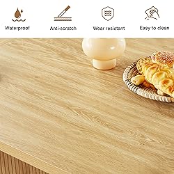 weselon 78 Inch Dining Table for 6 8 10, Modern