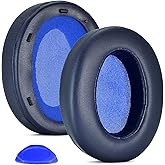 WH XB910N Earpads Cushions Replacement Compatible with Sony WH-XB910 XB910N Extra Bass Noise Cancelling Headphones,(NO fit WH-H910N Model) Ear Pads with Softer Protein Leather (Blue)
