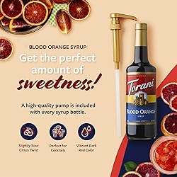 Torani Blood Orange Syrup for Drinks, Flavoring for