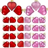 Valentines Day Decorations, Valentine's Day Heart Shaped Ornaments | Valentines Heart Decorations | Red Pink Silver Heart Sha