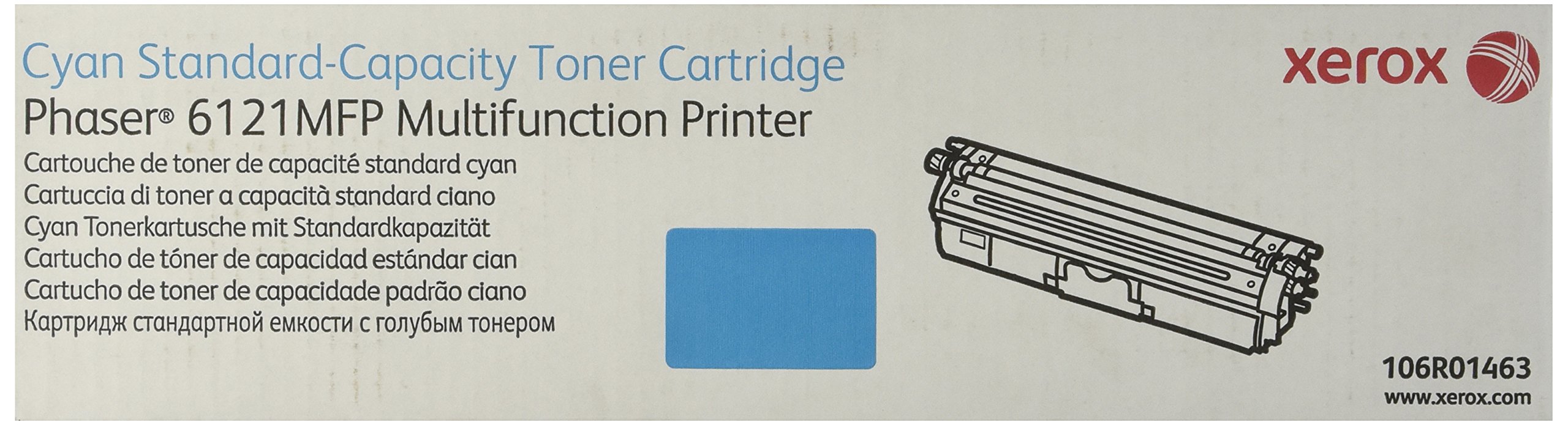 Xerox Phaser 6121 MFP Cyan Standard Capacity Toner Cartridge (1,500 Pages) - 106R01463