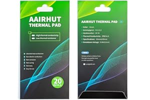 Aairhut Thermal Pad 20W/m.K, 100x50x1mm Silicone Cooling Pad Non Conductive Heat Resistance Extreme Odyssey Cover with Dual S