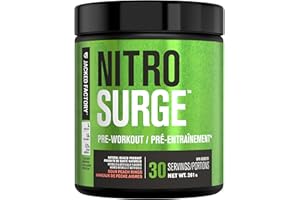 NITROSURGE Pre Workout Supplement - Endless Energy, Instant Strength Gains, Clear Focus, Intense Pumps - Nitric Oxide Booster