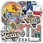 Texas Sticker 8 Pcs (Large Size) Vinyl Stickers Laptop Waterproof Decal for Car Bumper Water Bottle Notebook Luggage Window Party Birthday Decorations - Size 4 Inches