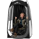 Sportneer Sports Tent: 1 Person Instant Shelter with Ultra Visibility for Cold Day - Lightweight Portable Pop Up Tent for Sports Event, Protection from Cold Wind and Rain, 37" Lx 37" W x 63.5" H