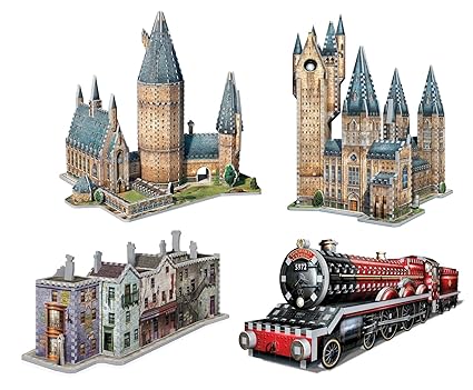 4 3D Puzzles - Set Harry Potter