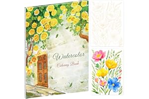 Elfew Watercolor Workbook, Water Coloring Books for Adults,Great for All Watercolor Enthusiasts-Includes 20 Sketches,Water Co