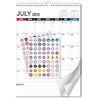 2025-2026 Wall Calendar, 18 Months Large Size 12X17 inch, Runs from July 2025 to December 2026, Monthly Goal, To-do List, Not