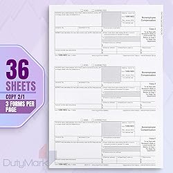 1099 NEC Tax Forms 2024, 50 4 Part Tax Forms