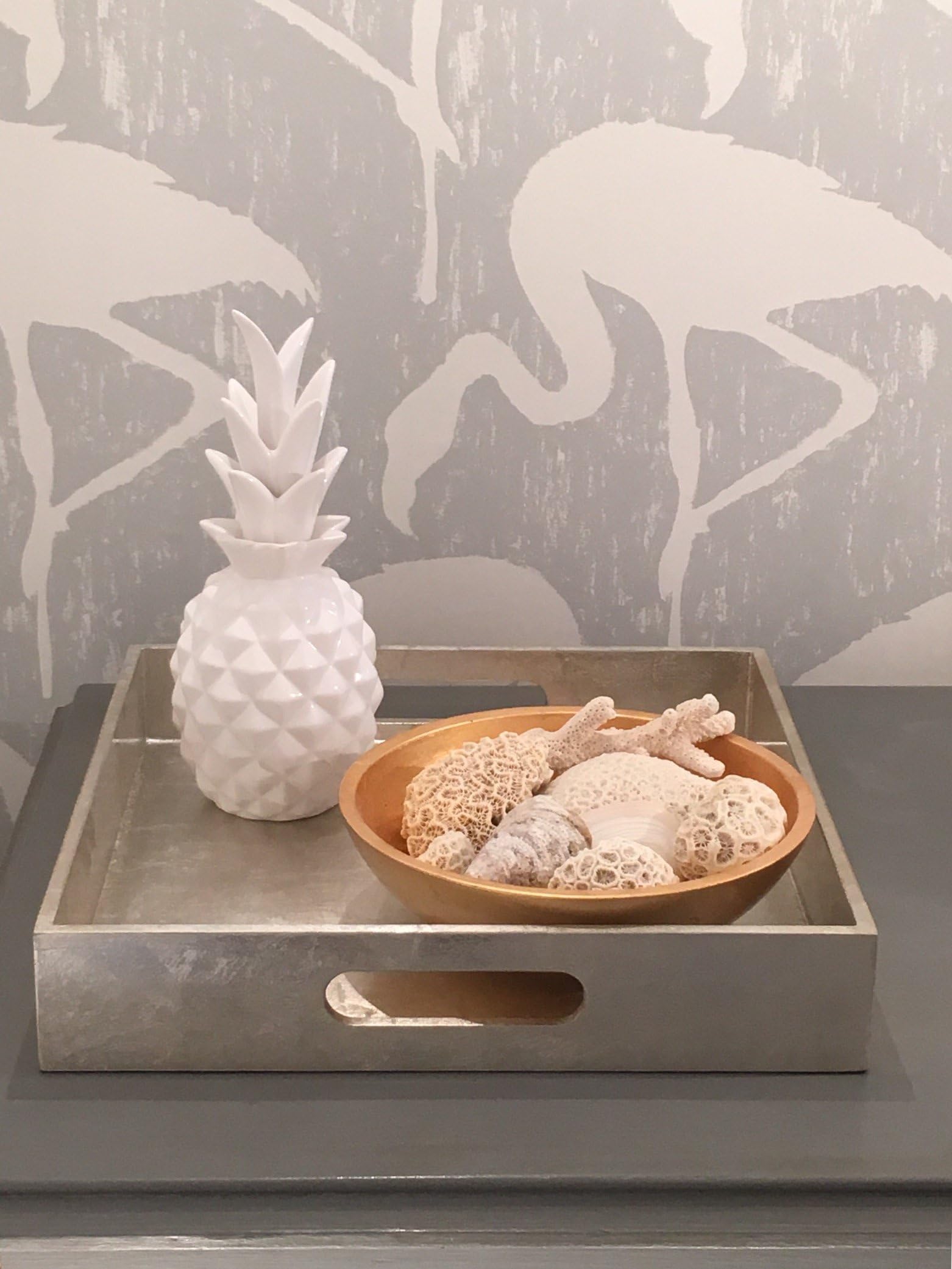 Designer Pineapple White Ceramic Modern Ornament