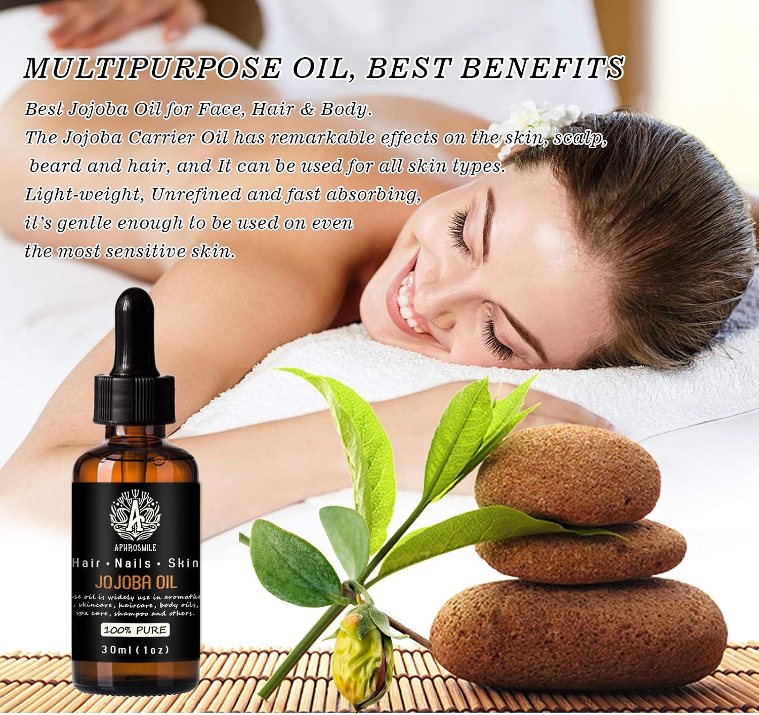 100% Pure Jojoba Oil for Massage 30ml Carrier Oil - Jojoba Oil for Skin Care 1oz Base Oil - Jojoba Oil for Hair Care - Image 5