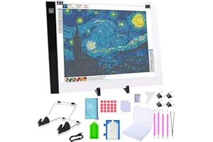 LIRUNQIU A3 Diamond Painting LED Light Pad Kit, 5D Diamond Painting Accessories Tool Kit Full Drill for Adults, Supplies Includes Storage Case, Pens,Stand,Pad Board and More