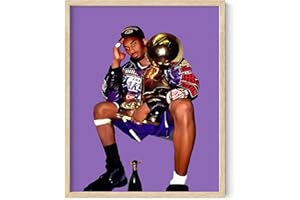 HAUS AND HUES Kobe Bryant Wall Art Kobe Art Kobe Wall Art Kobe Bryant Poster Posters Kobe Bryant Black Mamba Poster Kobe Bryant Memorabilia Basketball Print Individual (Beige Framed) (16x20)