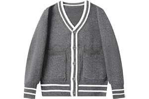 LittleSpring Boys Sweater Cardigan V-Neck Button Down Knit
