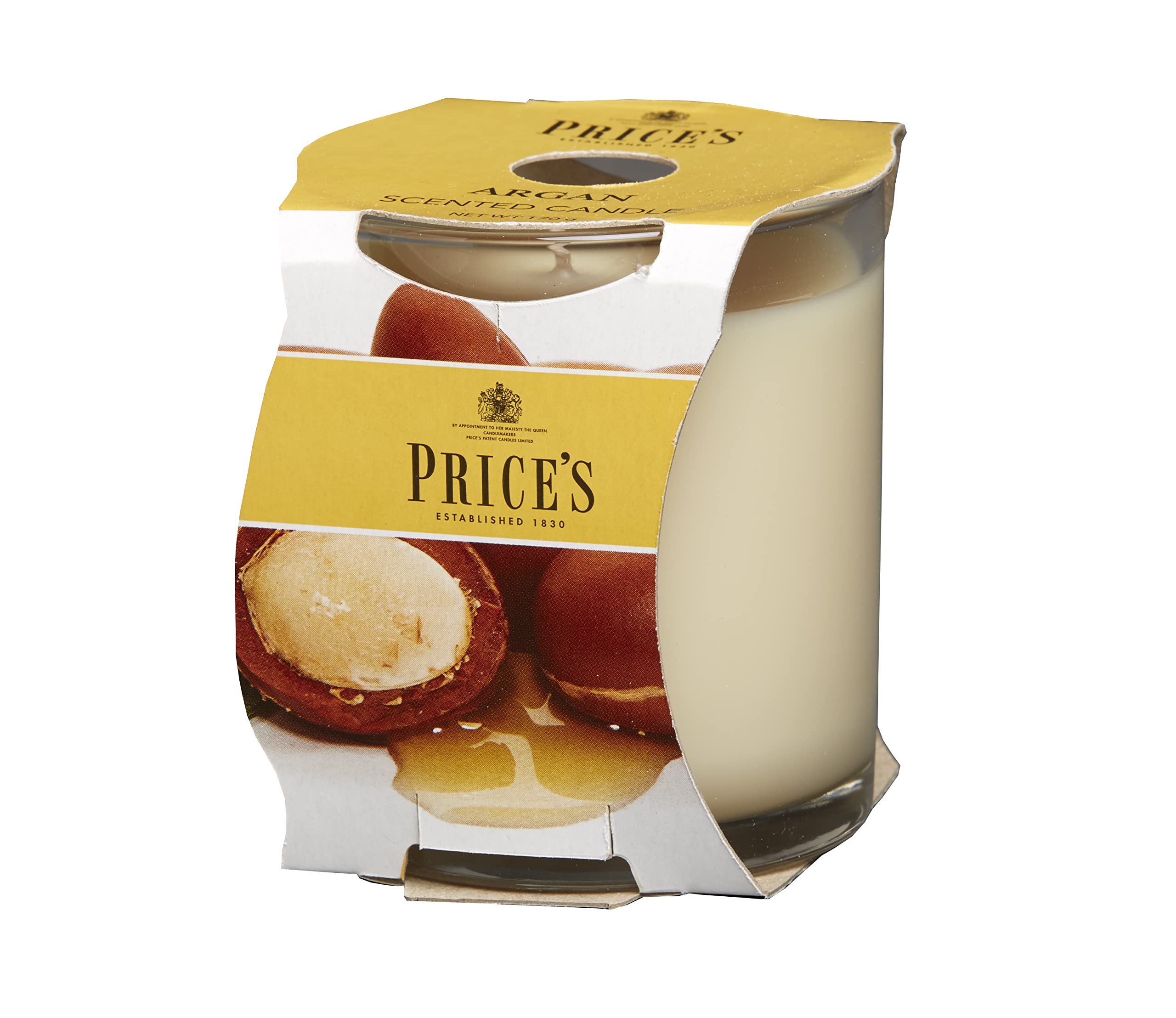 Price's - Argan Jar Candle - Musky, Calm, Woody Aroma - Long Lasting Scent - Up to 45 Hour Burn Time