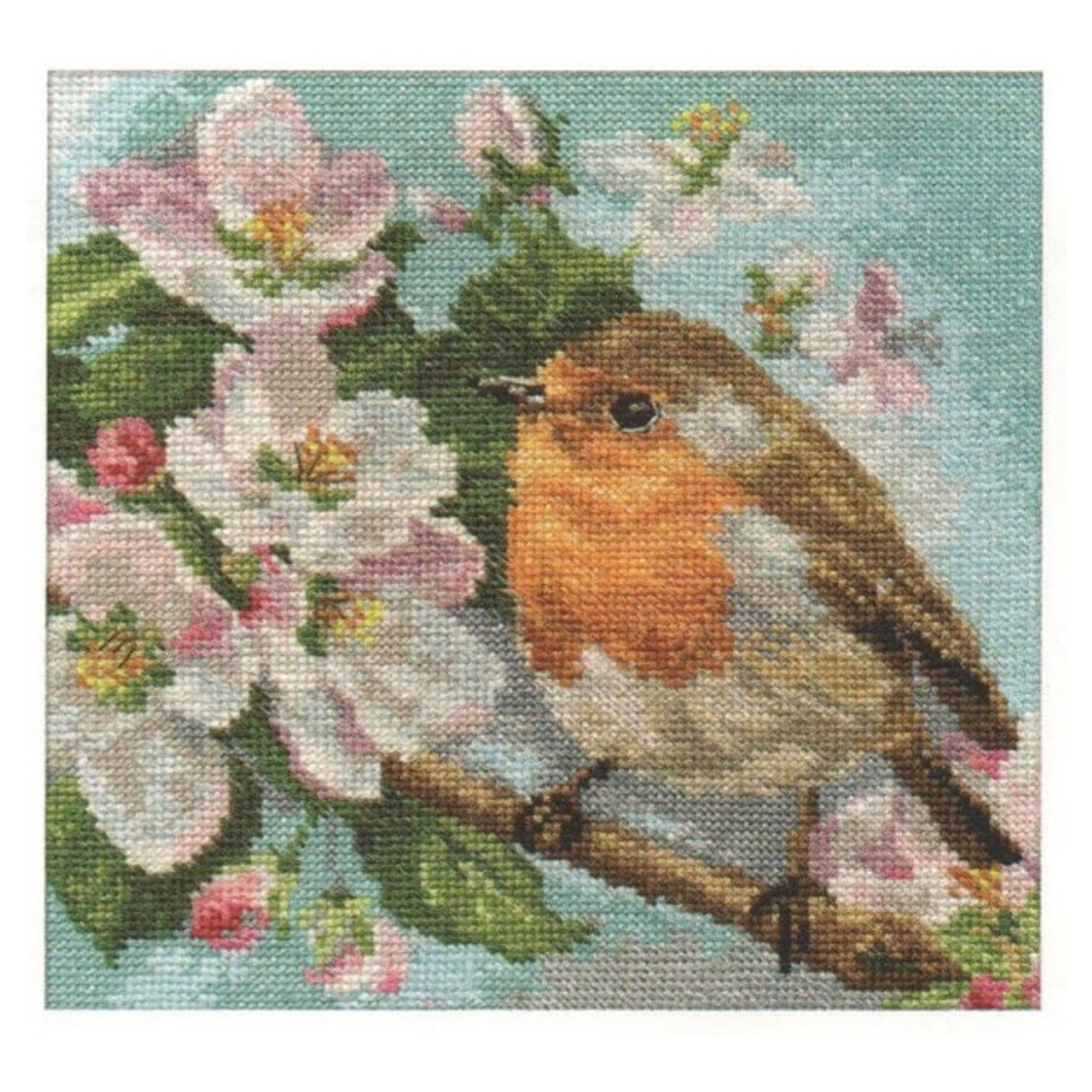 Alisa Cross Stitch Kit - Robin