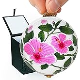 Collectible Hawaiian Hibiscus and Plumeria Christmas Ornament Kauai PH/K
