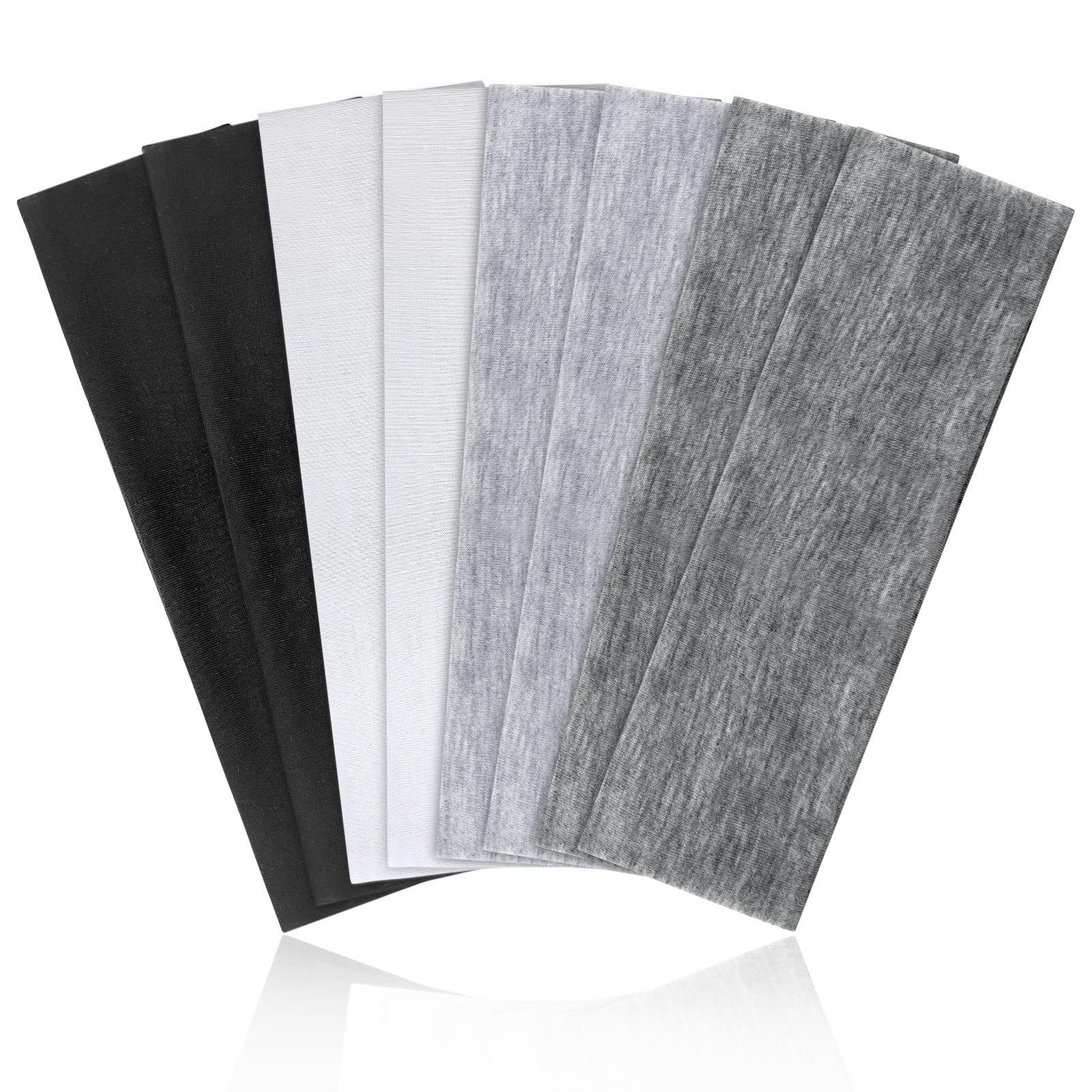 AWUMBUK 8 Pcs Headbands for Women's Hair, Fashion Hair Bands for Women Men Soft Ladies Headband Elastic Head Bands Yoga Gym Hair Accessories Multicoloured