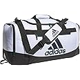 adidas Unisex Defender 4.0 Gym Duffel Bag for Men and Women, Jersey White/Legend Ink Blue/Black, Medium (66L)