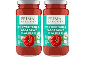 Primal Kitchen Unsweetened Red Pizza Sauce, No Added Sugar, Made with Avocado Oil, 2-Pack