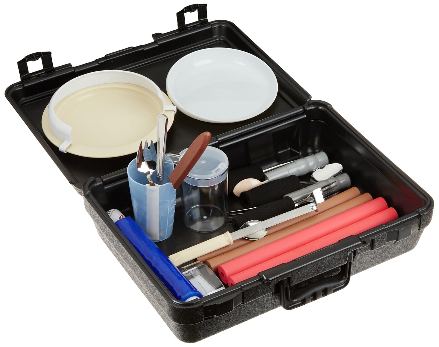 Sammons Preston Adult Feeding Evaluation Kit, 18-Item Kit Featuring Assistive Eating Devices, Cutlery, Dishes, Cups, and Food Guards, Complete Independent Self-Feeding Package for Elderly, Handicapped: Industrial & Scientific