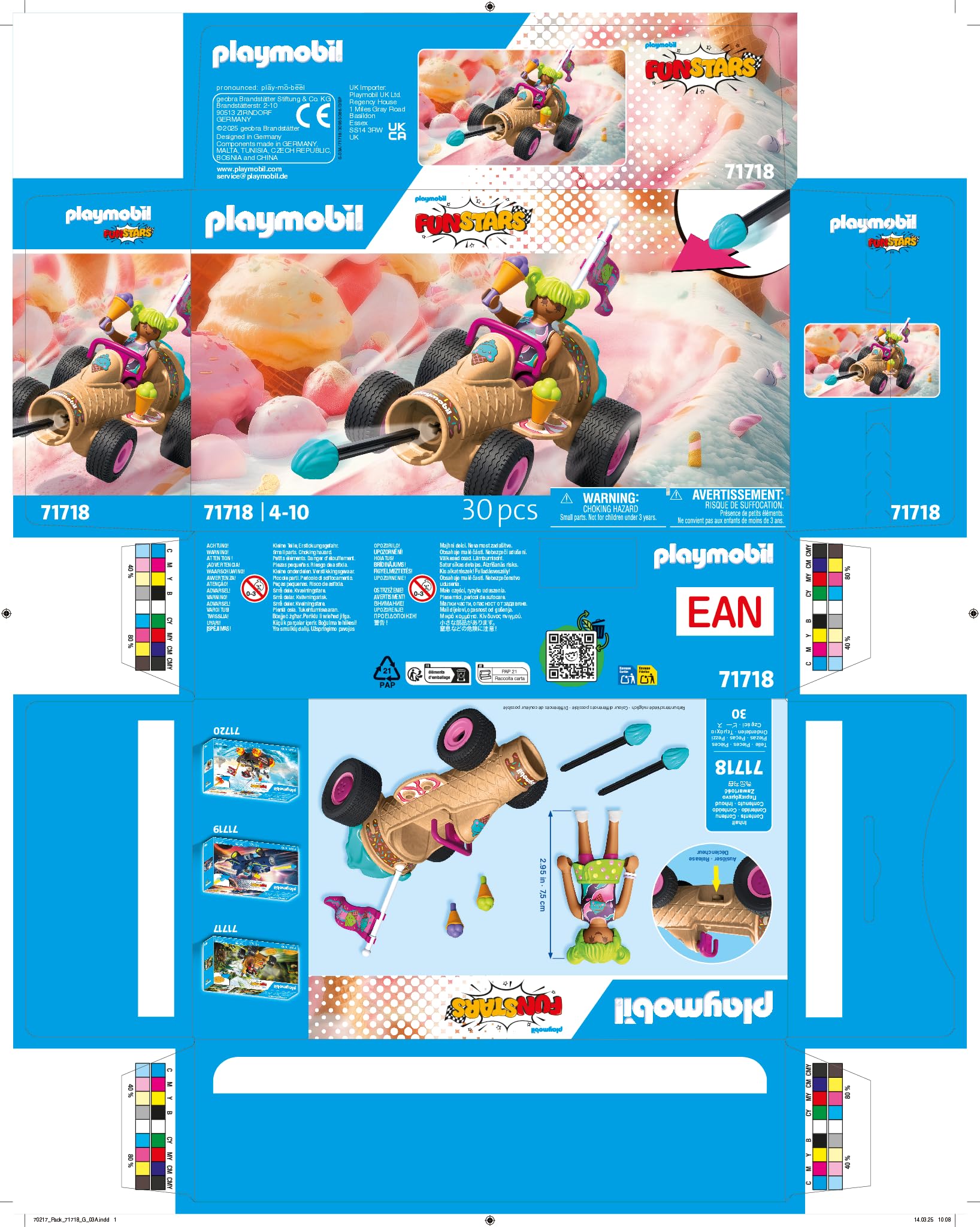 PLAYMOBIL | Fun Stars | Rasende Eistüte | Spielzeug ab 4 Jahren | Geschenk für Kinder | Spielzeug Auto | Mit Schießfunktion | 71717 7
