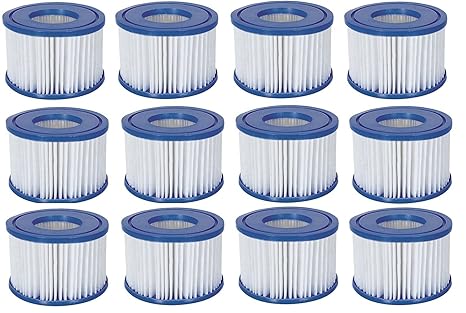 12x Bestway Filterkartusche Poolfilter Filter Ersatzfilter Lay-Z-Spa Gr. 6 58323