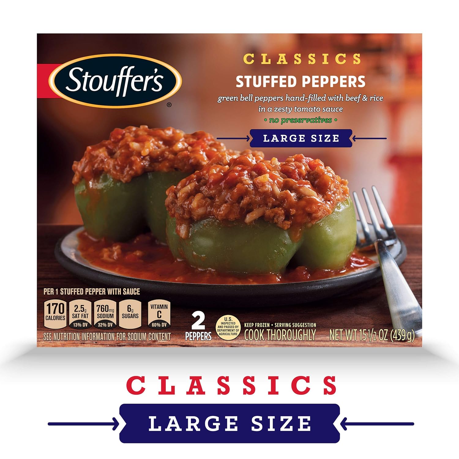 Stouffers Classics Stuffed Peppers Large Size Frozen Meal #veestro #weight #loss #review Stouffers Classics Stuffed Peppers Large Size Frozen Meal