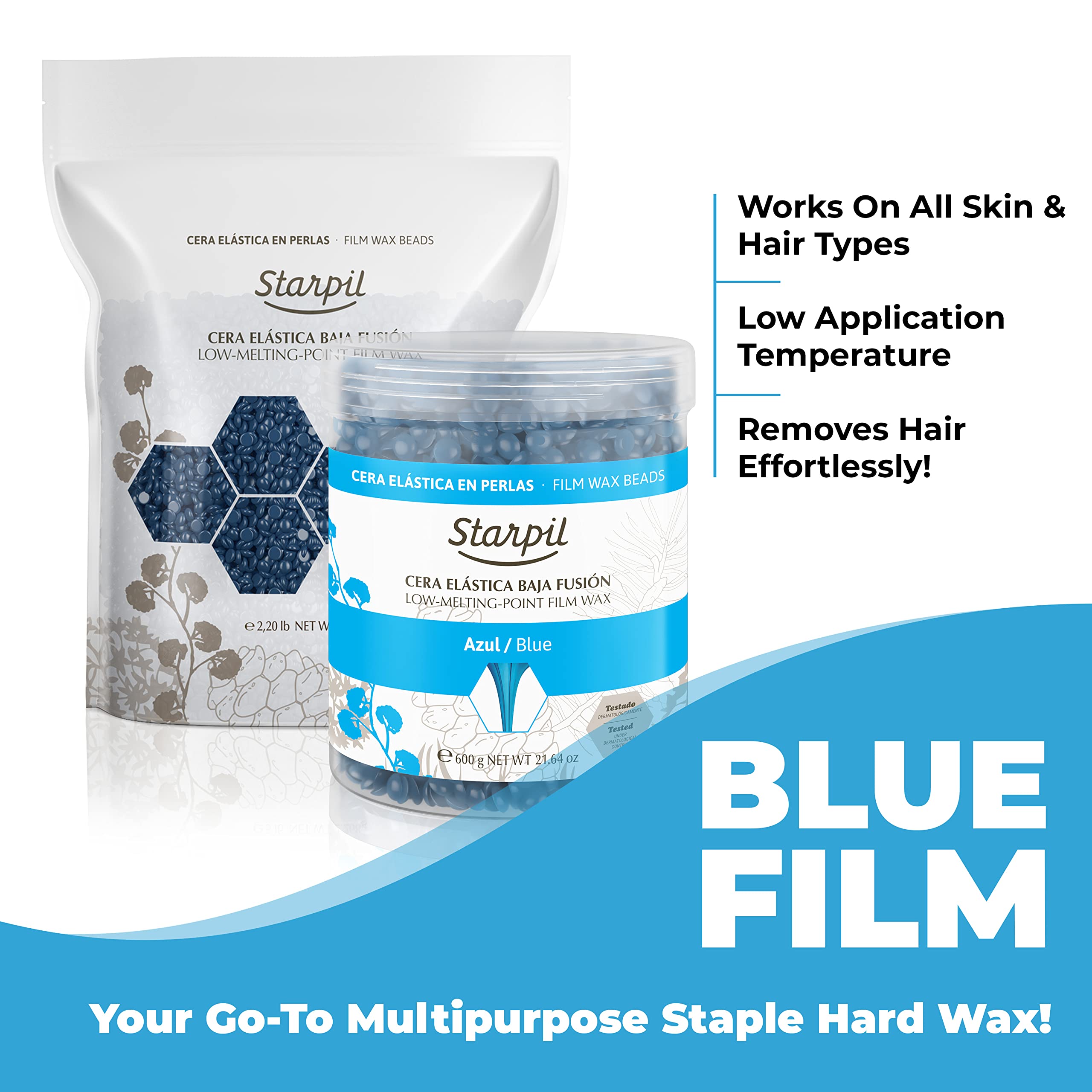 Starpil Filmwax Blue Azul Beads (Polymer Blend) 600g
