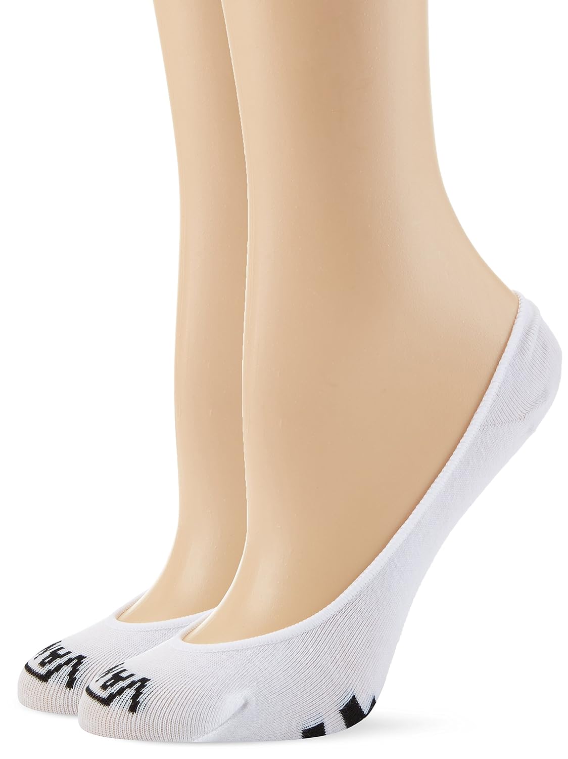 vans Women's Y No Show 16 2pk Ankle Socks, (WhiteBlack Yb2), One