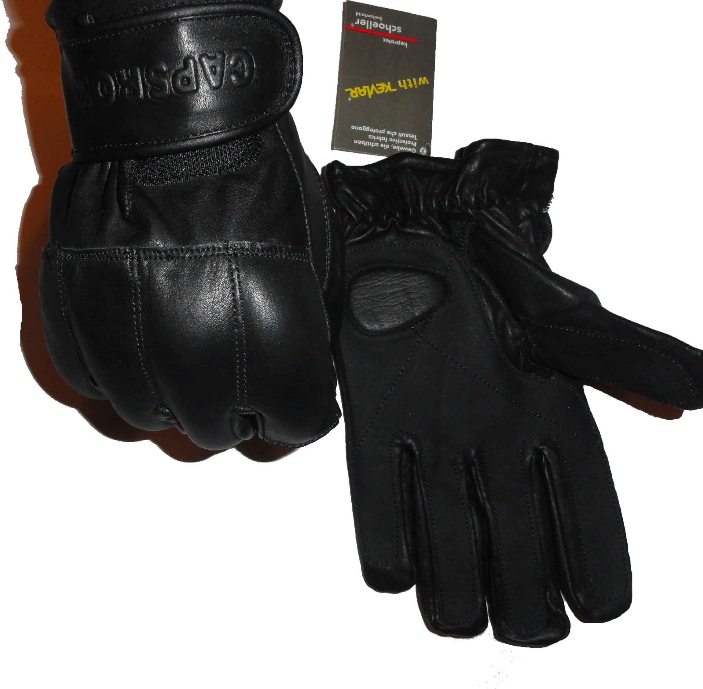 Doorman Leather Traditional Sand & Kevlar Flexible Gloves โ Police, Enforcement